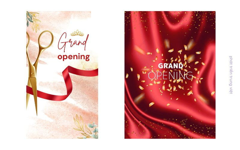 Mẫu banner chúc mừng khai trương